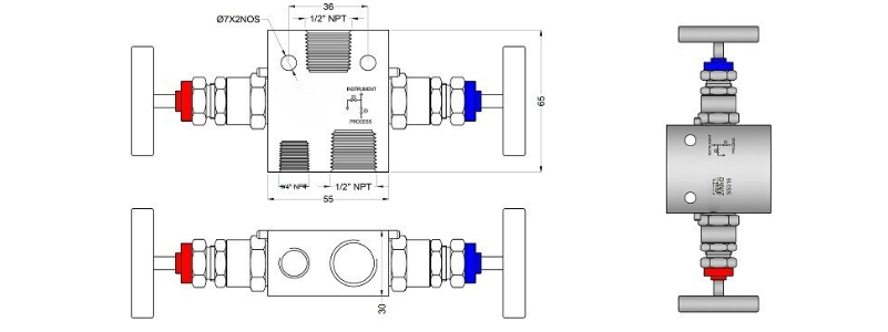 Pipe Gauge 90° Syphon Main View